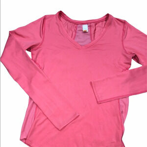 Lucy size small coral vented long-sleeve athletic top